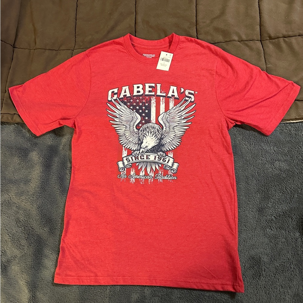 Cabela's Original American Tradition 1961 Red T-shirt Brand New w/ Tags-Small